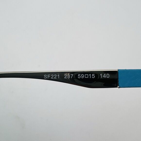 Salvatore Ferragamo SF221 237 Palladium Blue Sunglasses 59-15-140 Gradient - Picture 9 of 10